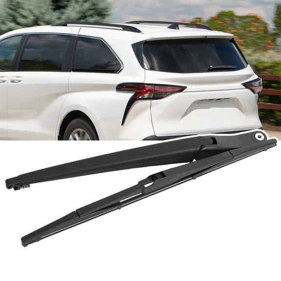 16" Rear Windshield Wiper Blade and 15.6" Wiper Arm Fit for 2011-2021 Toyota Sienna Rear Wiper Arm Blde Assembly Kit Replacement OE:85242-08020