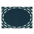 thumbnail image 3 of Navy Blue Cutting Board, Ocean Aqua Navy Themed Fish Swimming in a Circle Print, Decorative Tempered Glass Cutting and Serving Board, Small Size, Navy Blue and White, by Ambesonne, 3 of 5