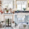 thumbnail image 5 of Modern White Farmhouse Short Window Curtain Valances, Minimalist Abstract Ribbon A Sketch Rt Rod Pocket Kitchen Valances for Living Room Bedroom Bathroom Cafe 54" x 18", 5 of 8