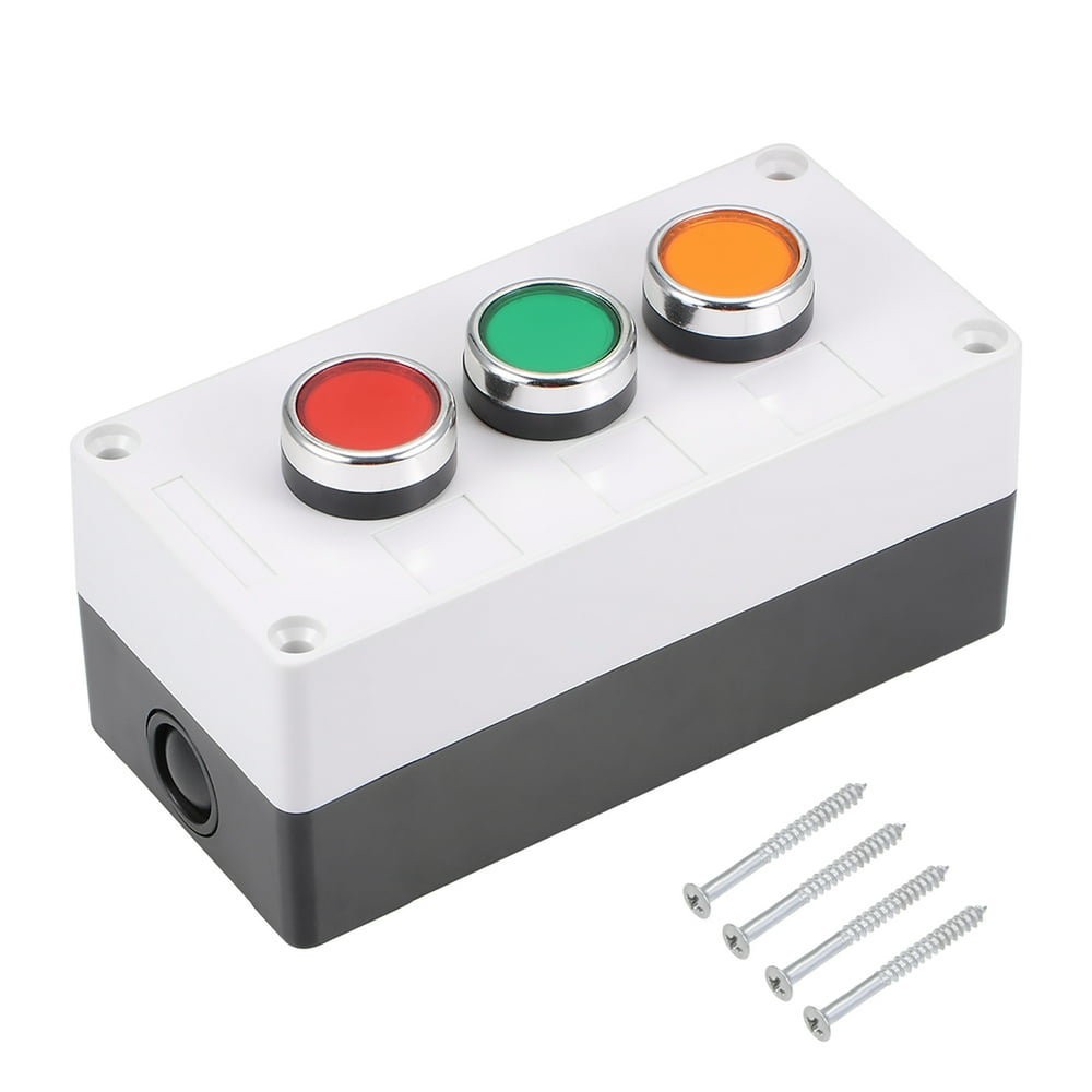 Pushbutton Switch Box Momentary NO NC Red Green Yellow Switches 440V