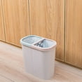 thumbnail image 5 of Wet Dry Separation Trash Can | Large Double Compartment Recycling Wastebasket for Kitchen Living Room Office | Open Top Lidless Sorting Bin | Sturdy Plastic, 5 of 6