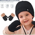 thumbnail image 2 of Juego de Gorro Bufanda y Guantes de Invierno Bluelander a Prueba de Viento Negro, 2 of 4