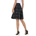 thumbnail image 6 of HDE Skirts for Women Midi Skirt Skater Skirt Knee Length High Waist Fun Prints Spiderweb L, 6 of 6