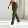 thumbnail image 5 of hoksml Women's High Waist Slim-Fit Flare Leg Pants, Stretch Yoga Trousers with Front and Back Pockets, 5 of 9