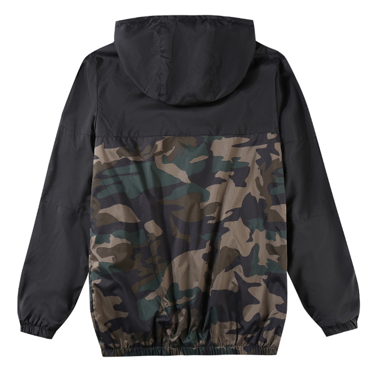【SATIIIZ】Ness Camo Washing Hood Jacket SWSMCLT Men's Hooded Windbreaker Jacket Light Rain Jacket