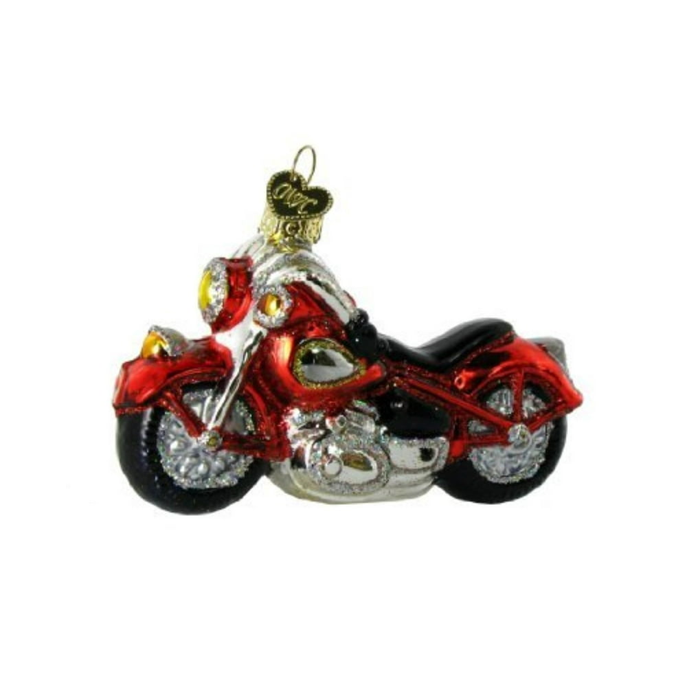 Ornaments: Motorcycle Glass Blown Ornaments for Christmas Tree ...