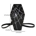 thumbnail image 6 of Moontgen Women Coffin Satchel Bag Cartoon Pu Leather Halloween Sling Purse (Style 6), 6 of 9