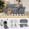 thumbnail image 6 of JIATER 1-Piece Sofa Cover Stretch Couch Cover Washable Sofa Slipcover Furniture Protector for 3 Cushion Sofa,Light Gray, 6 of 8