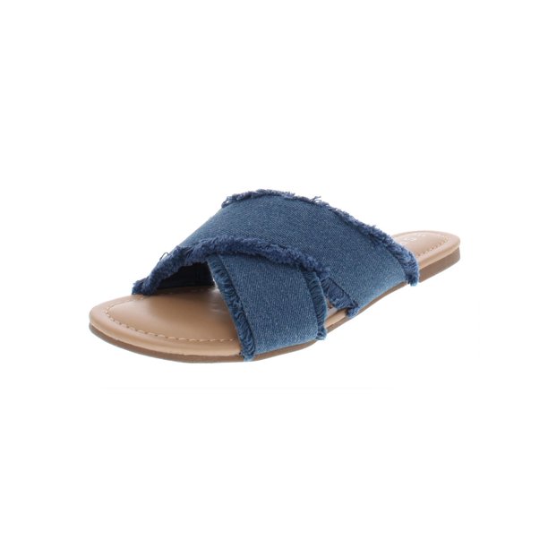 womens denim slides
