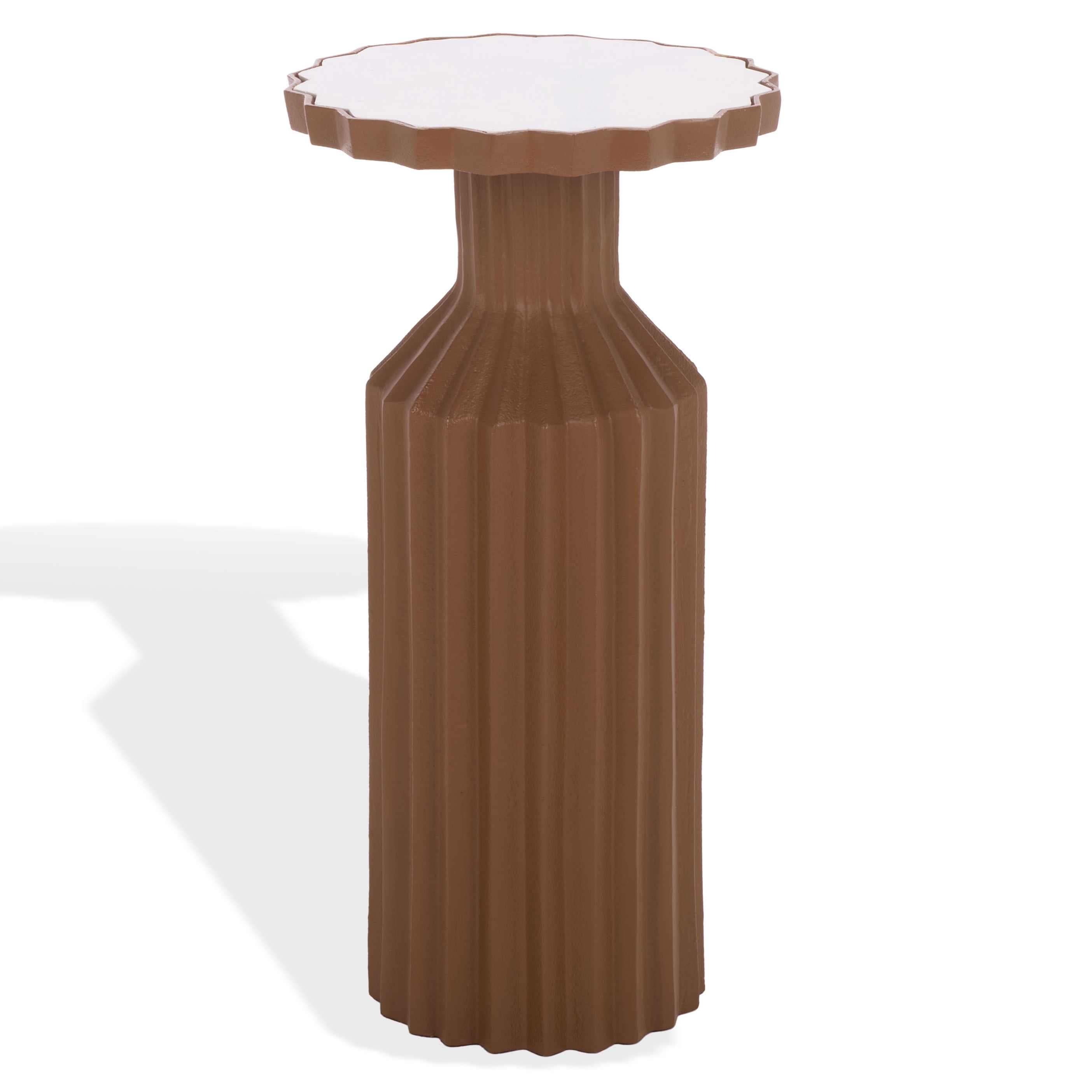 Safavieh Couture Cindylyn Concrete Top Modern End Table, Brown/White