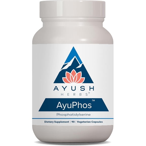 Ayush Herbs AyuPhos Phosphatidylserine Supplement for Men and Women, 90 Vegetarian Capsules