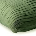 thumbnail image 2 of The HomeCentric Throw Pillow Cover Green Pillows Cover Textured Pintucks Solid Color Throw Pillows Cover Pack of 2 18x18 inch (45x45 cm) Throw Pillows Cover Square Silk Pillow Covers - Green Waves, 2 of 3