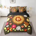 thumbnail image 2 of Erosebridal Happy Caming Bedding Sets King Size, Jungle Flower Comforter Sets with Sheets, Adventure Theme Decor, Reversible 7pcs, 2 of 5