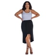 thumbnail image 4 of Plus Size Solid Color Knee Length Tulip Skirt, 4 of 9