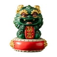 thumbnail image 1 of Estatua china de Kirin, figurita de Kirin, decoración Feng Shui, escultura decorativa de piedra Riqueza con Base, 1 of 9