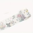 thumbnail image 1 of 1pc/pack Vintage Feathers Flowers Bird Masking Washi Tape Retro Ins Decorative Adhesive Material Sticker Label Scrapbooking 1.57inch*118.11inch, 1 of 5