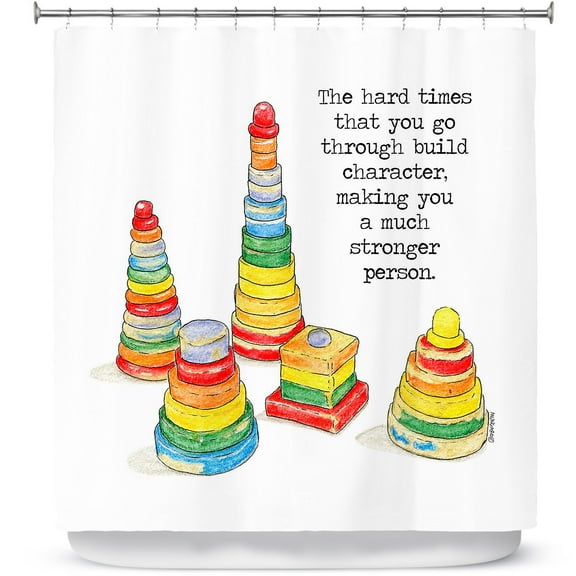 Shower Curtains 70" x 84" from DiaNoche Designs by Marley Ungaro - Toys Stacking Rings Character