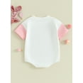 thumbnail image 4 of Bslissey Baby Girls Easter Cute Romper Short Sleeve Letter Print Bodysuit Newborn Infant Crew Neck Playsuit for Casual Daily 3M 6M 9M 12M 18M, 4 of 9