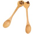 thumbnail image 3 of 2pcs Wood Spoon Teaspoon Soup Spoon Serving Spoon Salad Spoon Wooden Utensils, 3 of 8