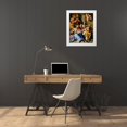 thumbnail image 3 of Nosadella,  15x18 White Modern Wood Framed Museum Art Print Titled - Holy Family with Saints Anne, Catherine of Alexandria, and Mary Magdalene, 3 of 4