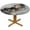 Blue Gold Marble, variant on Wooden Round Table Cloth Brown Old Hardwood Floor Plank Natural Rural Elastic Edged Table Cover Fade and Stain Resistant Table Cloths Easy to Clean Fits Tables 40-44" Diameter