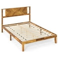 thumbnail image 1 of Costway Full Size Bed Frame with Headboard Under-Bed Space No Box Spring Needed, 1 of 10
