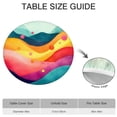 thumbnail image 6 of Colorful Tie Dye Mountain Pattern Round Fitted Tablecloth with Elastic Edge,Dining Table Cover Waterproof,Outdoor Round Tablecloth for Camping,Dining,Indoor and Outdoor, 6 of 7