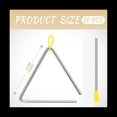 thumbnail image 2 of Instrument de Percussion Triangle en Acier 10 Pcs, Triangle à Main pour Enfants Adultes (6 Pouces), 10 x Triangle, Argent&Jaune, 2 of 6