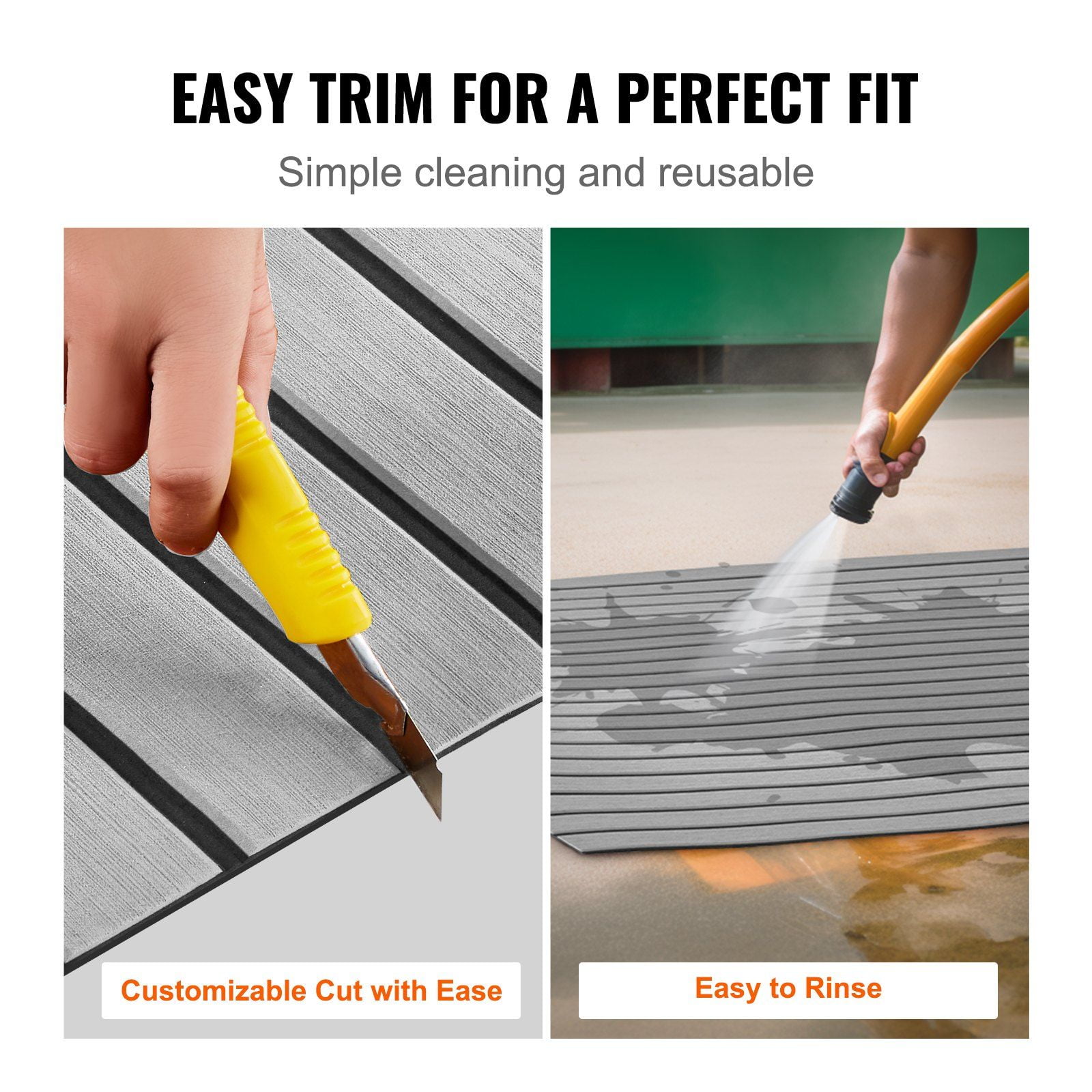 EVA Foam Boat Decking 94.5 x 35.4 Inch Non Slip Self Adhesive Marine Carpet for Boats Yacht Pontoon Kayak Flooring 23.2 sq ft