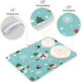 thumbnail image 4 of SKYSONIC Dish Drying Mat for Kitchen Counter Dish Drying Pad Dish Mat, Snowman Snowflakes Christmas Trees Drying Mat for Coffee Machine Dish Rack 16x18 inch, 4 of 6
