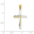 thumbnail image 2 of Beautiful 10K w/ Rhodium Cross Pendant, 2 of 2