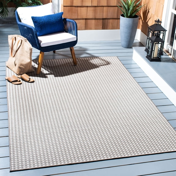 Safavieh Lakeside Jamal Geometric Indoor/Outdoor Area Rug, Beige/Taupe, 5'3" x 7'7"