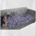 thumbnail image 6 of Cherry Blossom Soft Flannel Fleece Blanket, Art Deco Fish Scale Pattern Cherry Flowers and Climbing Bean Plant, Cozy Plush for Indoor and Outdoor Use, 50" x 60", Pink and Violet Blue, by Ambesonne, 6 of 6