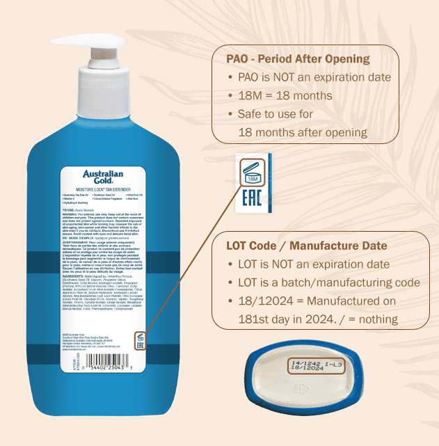 Australian Gold Moisture Lock Hydrating Tan Extender with Tea Tree Oil and Aloe Vera, Cocoa Dreams Scent, 16 Ounce