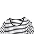 thumbnail image 5 of DxhmoneyHX Womens 2 Piece Striped Workout Sets Short Sleeve Shirts with Elastic Waist Shorts Set Summer Yoga Athletic Outfits, 5 of 5