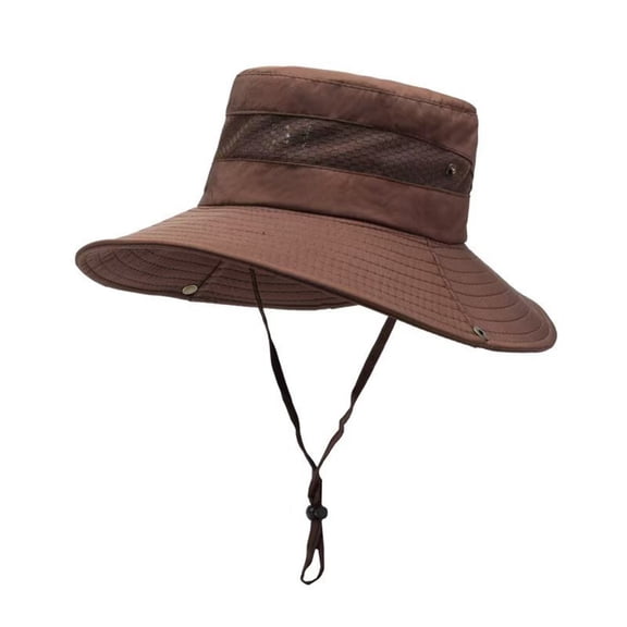 Breathable Mesh Wide Brim Sun Hat with Roll-Up Sides, UV Protection for Men Women Outdoor Activities,Colour as Pictured