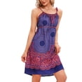 thumbnail image 2 of SWSMCLT Women's Boho Dress Mini Floral Sundress Summer Short Beach Cover Ups for Swimwear Sleeveless Tank Dresses Adjustable Spaghetti Strap Purple Patterned8 Small-X-Large, 2 of 5
