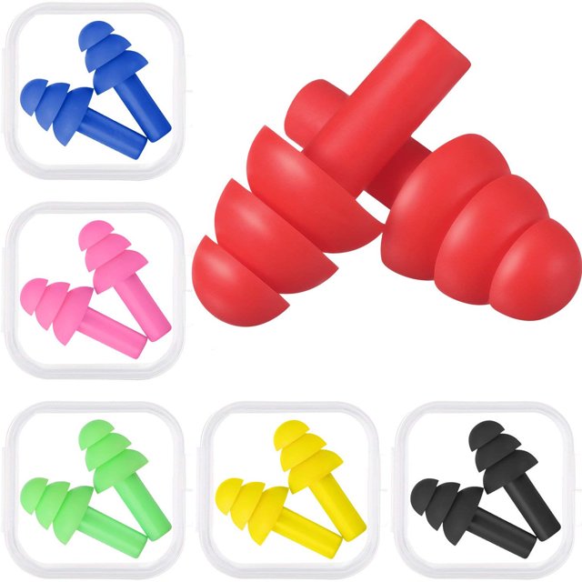 6 pares de tapones para los oídos con cancelación de ruido, tapones para los oídos reutilizables para nadar y dormir, 6 colores surtidos Xemadio ZFFLD306