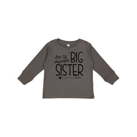 

Inktastic I m the Awesome Big Sister Gift Toddler Toddler Girl Long Sleeve T-Shirt