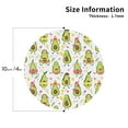 thumbnail image 3 of Bingfone Vintage Avocado Playing Music Leather Drinks Coasters with Set of 6,Suitable for Home Kitchen,Coffee Cup Coasters Home Gift, 3 of 9