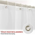 thumbnail image 3 of Black Ombre Shower Curtain Sets for Bathroom Accessories Fabric Polyester Waterproof Modern Extra Long Shower Curtain Liner with 12 Hooks W72xL84, 3 of 6