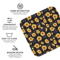 thumbnail image 4 of Pofeuu Royal Blue Plaid Sunflower Print Leather Coasters Set of 6, Round Cups Mugs Mat Pad for Home Kitchen Heat Resistant Drink Coasters,Square, 4 of 7