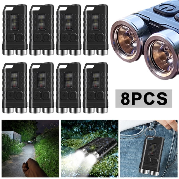 Mini Linternas EDC 900LM USB Tipo C Llavero Carga Antorcha ()