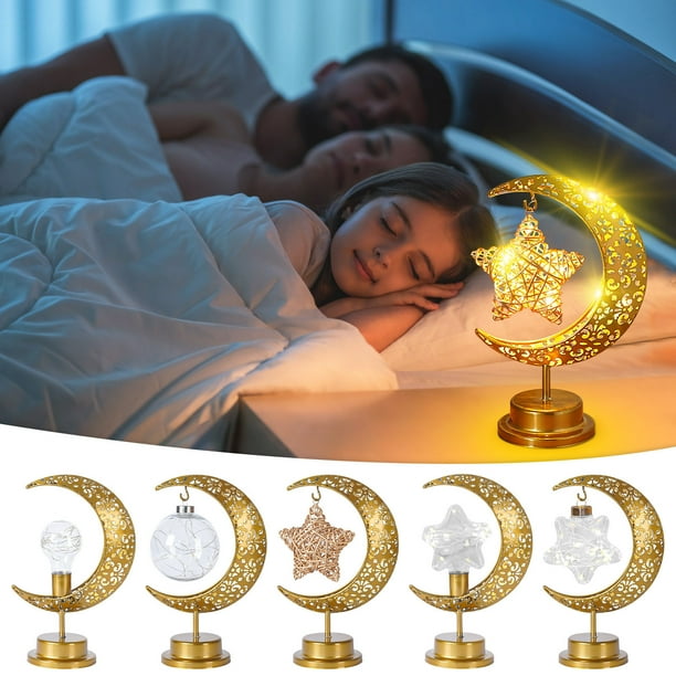 Xihbxyly Lámpara Led de Hierro, Diseño Único, Luz Cálida para El Hogar, Led de Bajo Consumo, Decoración Festiva para Dormitorios y Salas de Estar, Ambiente Acogedor, Funciona con Pilas, Lámpara de Hi