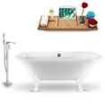 thumbnail image 7 of Tub, Faucet and Tray Set Streamline 68" Clawfoot NH861CH-CH-140, 7 of 7