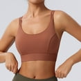 thumbnail image 3 of Strappy Sports Bras for Women Criss Cross Back Padded Medium Support Workout Bra Athletic Running Gym Bra, 3 of 3