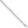 thumbnail image 1 of 925 Sterling Silver 5mm Curb Chain Bracelet Beveled, 1 of 8