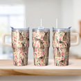 thumbnail image 2 of 20OZ Dog Pattern Handle Tumbler Stainless Steel Double Wall Cup Unique Birthday Christmas Gifts for Dog Lovers Women Men Maintains Drink Temperature for Extended Periods, 2 of 6