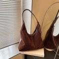 thumbnail image 3 of Bolso Hombro Esmerilado para Mujer Femenino Ante Gran Capacidad Color Sólido, 3 of 9