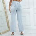 thumbnail image 7 of Tdoqot Baggy Jeans for Women Casual High Rise Ripped Wide Leg Womens Denim Pants Sky Blue Size 8, 7 of 7